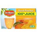 Del Monte Diced Peaches In 100% Juice 4-4 Oz Cups Peach Fruit Cups 4 Pack