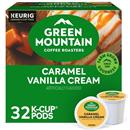 Green Mountain Coffee Roasters Caramel Vanilla Cream Keurig Single-Serve K-Cup Pods, Light Roast Coffee, 32 Count