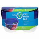 Simply Done Mini Twist Top 3 fl oz - 1/3Cup Containers & Lids