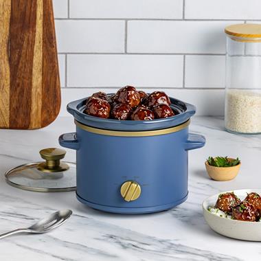 Hy Vee Seasons 2 Qt. Slow Cooker in Echo Blue Hy Vee Aisles Online Grocery Shopping