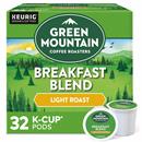 Green Mountain Coffee Roasters Breakfast Blend Keurig Single-Serve K-Cup Pods, Light Roast Coffee, 32 Count