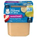 Gerber 2nd Foods Natural for Baby WonderFoods Baby Food, Bananas Apple Pear, 4 oz Tubs (2 Pack)