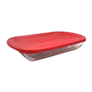 Pyrex Deep Glass Baking Dish with Lid, 5 Qt