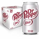 Diet Dr Pepper Soda, 24Pk