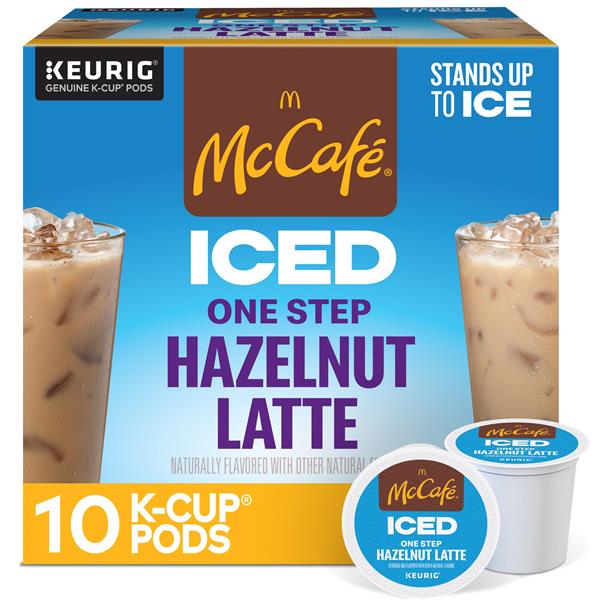 McCafé ICED One Step Hazelnut Latte, Keurig Single-Serve K-Cup