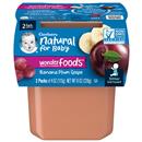 Gerber 2nd Foods Natural for Baby WonderFoods Baby Food, Banana Plum Grape, 4 oz Tubs (2 Pack)