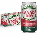 Canada Dry Fruit Splash Cherry Ginger Ale Zero Sugar Soda, 12 Pack