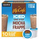 McCafé ICED One Step Mocha Frappé, Keurig Single-Serve K-Cup Pods, Flavored Coffee, 10 Count
