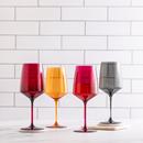 Viski Reserve Nouveau Crystal Wine Glasses in Sunset, Set of 4