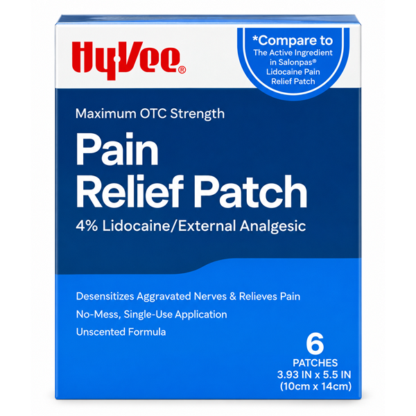 Hy-Vee Maximum OTC Strength Pain Relief Patch 6 Each