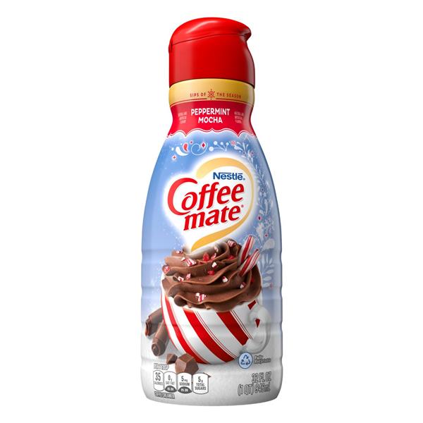 Liquid Coffee Creamer, Peppermint Mocha, 1500mL Pump Bottle - TonerQuest