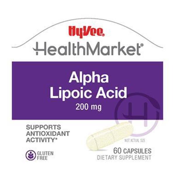 Hy-Vee HealthMarket 200 mg Alpha Lipoic Acid 60 Capsules | Hy-Vee ...