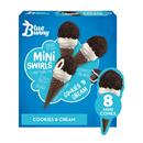 Blue Bunny Mini Swirls Cookies 'N Cream Cones, Frozen Dessert