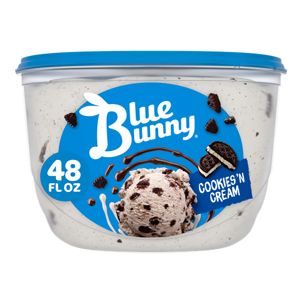BOOWY 【B BLUE】✨超美品✨ Blue Bunny Premium Cookies & Cream Frozen Dessert | Hy-Vee Aisles