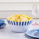 Hy-Vee Seasons Striped Serving Bowl in Blue