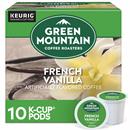 Green Mountain Coffee Roasters French Vanilla Coffee, Keurig Single-Serve K-Cup pods, Light Roast, 10 Count