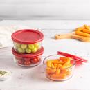 Anchor Hocking 2 Cup Glass Food Storage Bowls, Set of 3 Bowls with Lids