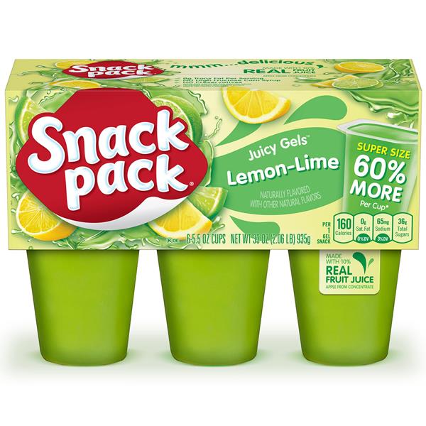 Snack Pack Lemon Lime Flavored Juicy Gels | Hy-Vee Aisles Online
