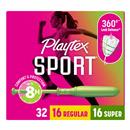 Playtex Sport Tampons Multipack (Regular/Super Absorbency), Fragrance-Free