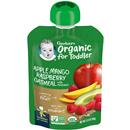 Gerber Organic for Toddler, Apple Mango Raspberry Oatmeal with Avocado, 3.5 oz Pouch