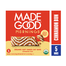 MadeGood Mornings Cinnamon Bun Soft Baked Oat Bars, 5 Pack