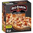Red Baron Frozen Pizza Deep Dish Singles Meat Trio, 2 Count