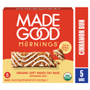MadeGood Mornings Cinnamon Bun Soft Baked Oat Bars, 5 Pack