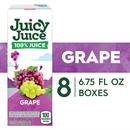 Juicy Juice 100% Juice, Grape, 8 Count, 6.75 FL OZ Juice Boxes