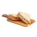 Mealtime Mesquite Smoked Turkey Breast and Colby Jack Cheese Sandwich on White Bread