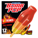 Bomb Pop Extremes Fire Cherry Ice Pops, 12 Pack 