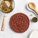 Hy-Vee Seasons Knotted Trivet in Amber Orange