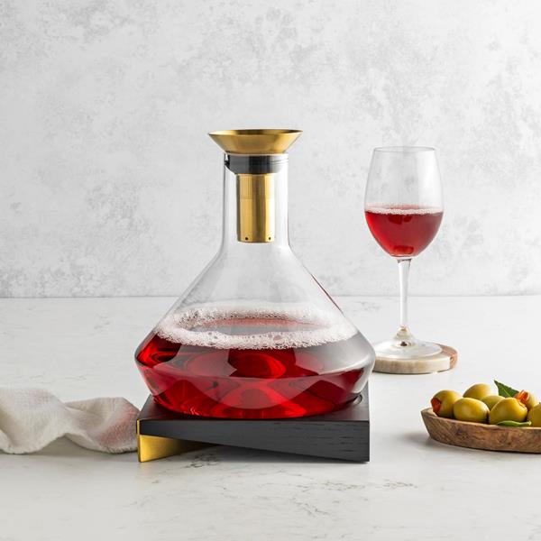 RBT Glass Wine Decanter with Aerator and Stand | Hy-Vee Aisles