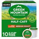 Green Mountain Coffee Roasters Half Caff Keurig Single-Serve K-Cup pods, Medium Roast Coffee, 10 Count
